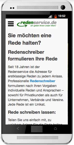 mobile Webseite